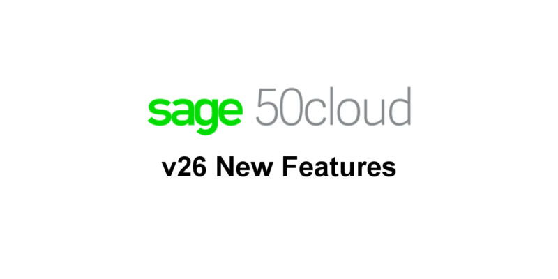 Sage 50cloud - New Features