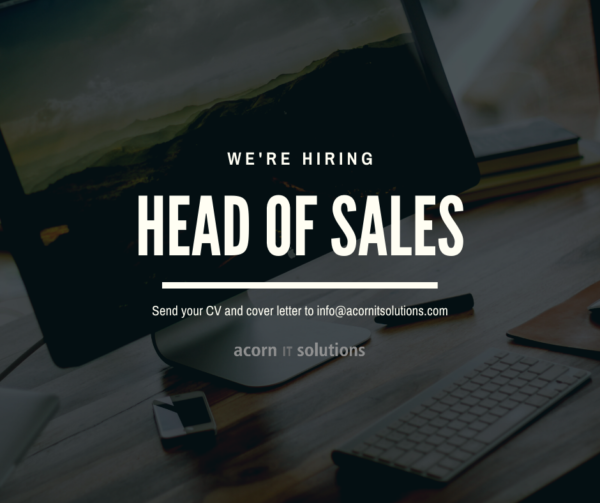 We're hiring for a new Head of Sales