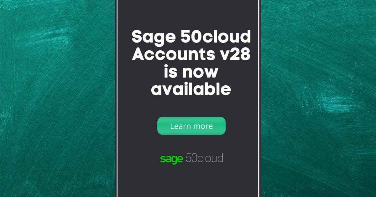Sage 50 v28 now available