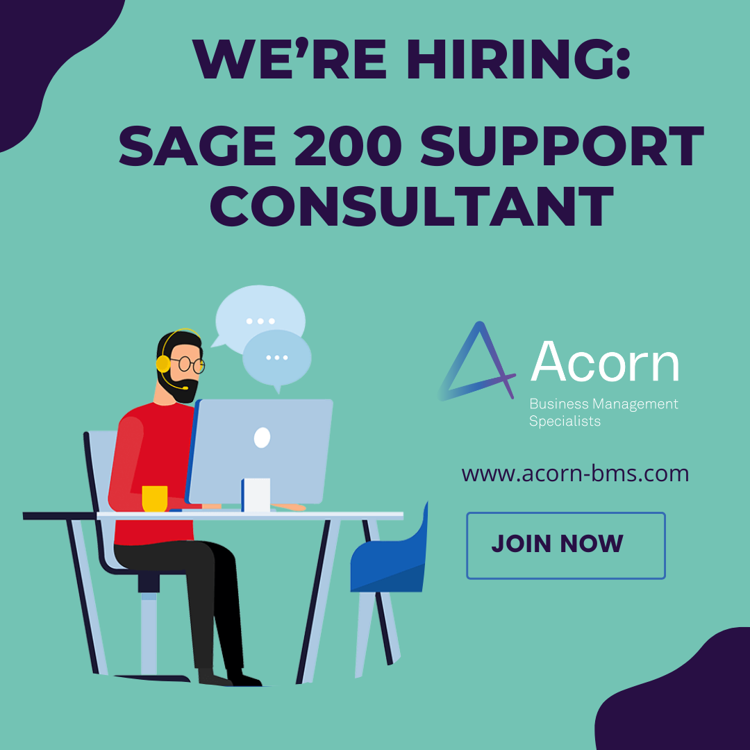 Sage 200 Support Consultant Job Ad